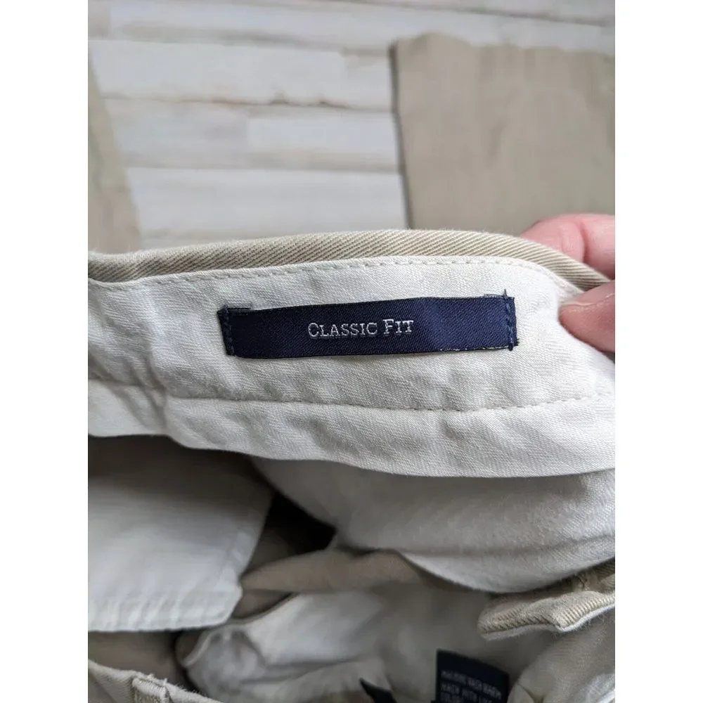 Polo Ralph Lauren Chino Pants 36x32 Beige Tan Classic Fit Flat Front 5 pocket‎